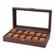 thumbnail image 3 of Reloj Caja De Almacenamiento De Madera A Prueba De Polvo Caja De Joyería De Bloqueo Regalo De Mujer 12 Rejilla, 3 of 4