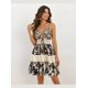 thumbnail image 3 of Vestido Mujer Corto Estampado Encaje Tirantes Estilo Boho Negro, 3 of 8