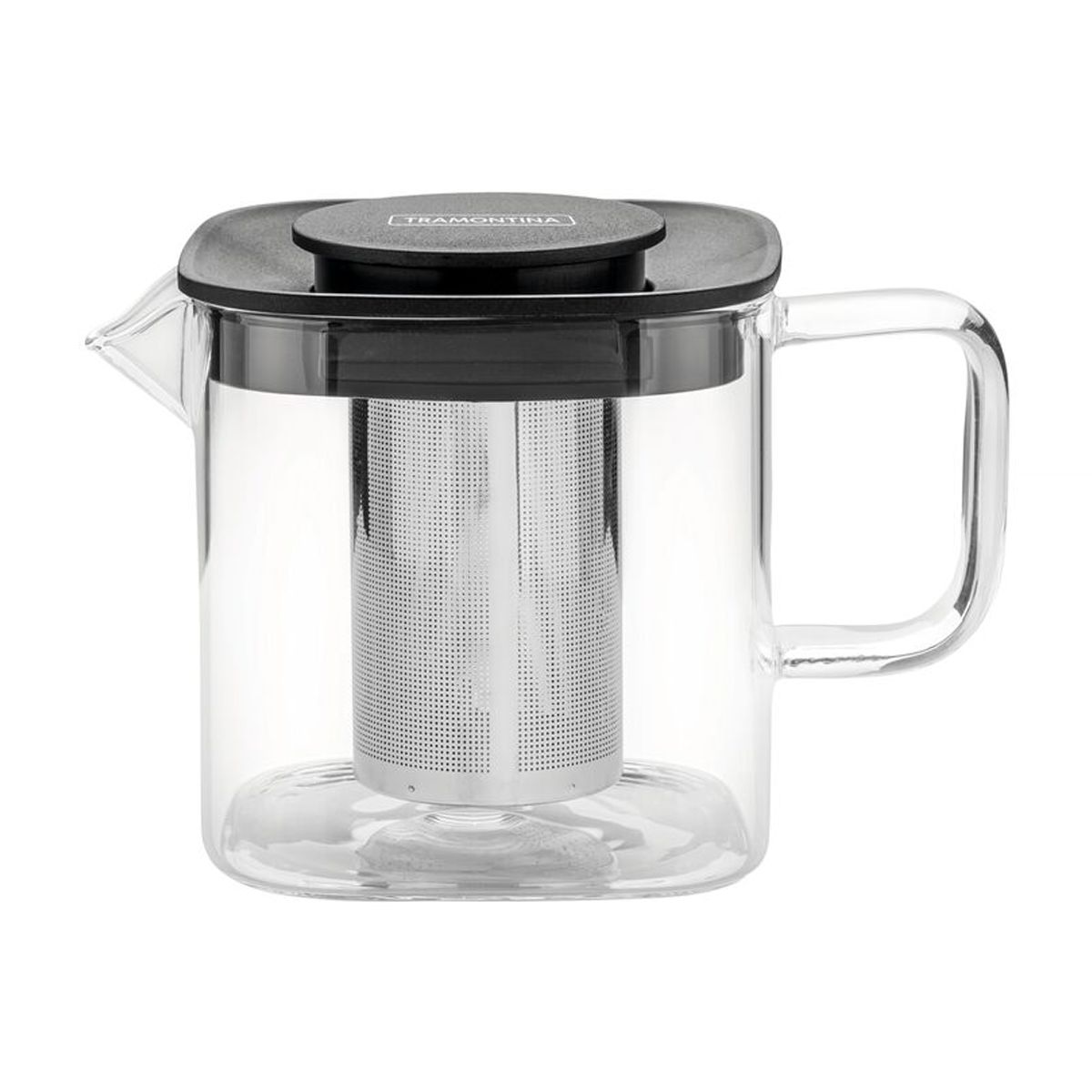 Jarra Para Té De Vidrio Y Acero Inoxidable Con Infusor De 600 Ml Tramontina
