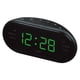 thumbnail image 1 of reloj de pantalla led digital am fm radio despertador con alarma dual eu verde, 1 of 3