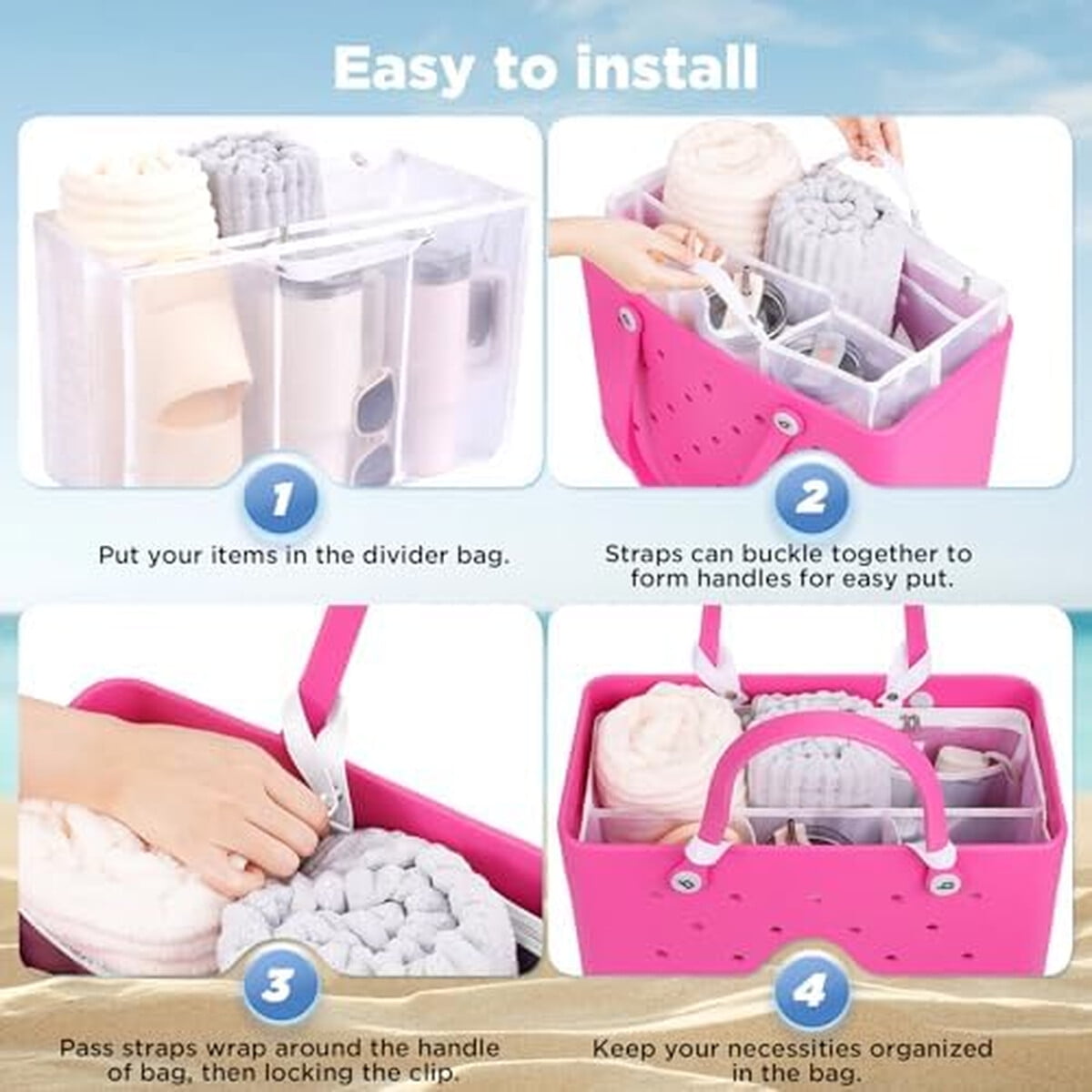 Organizador Outxe Para Bolso Bogg X Large 18x12.2x8.3 Cm Malla