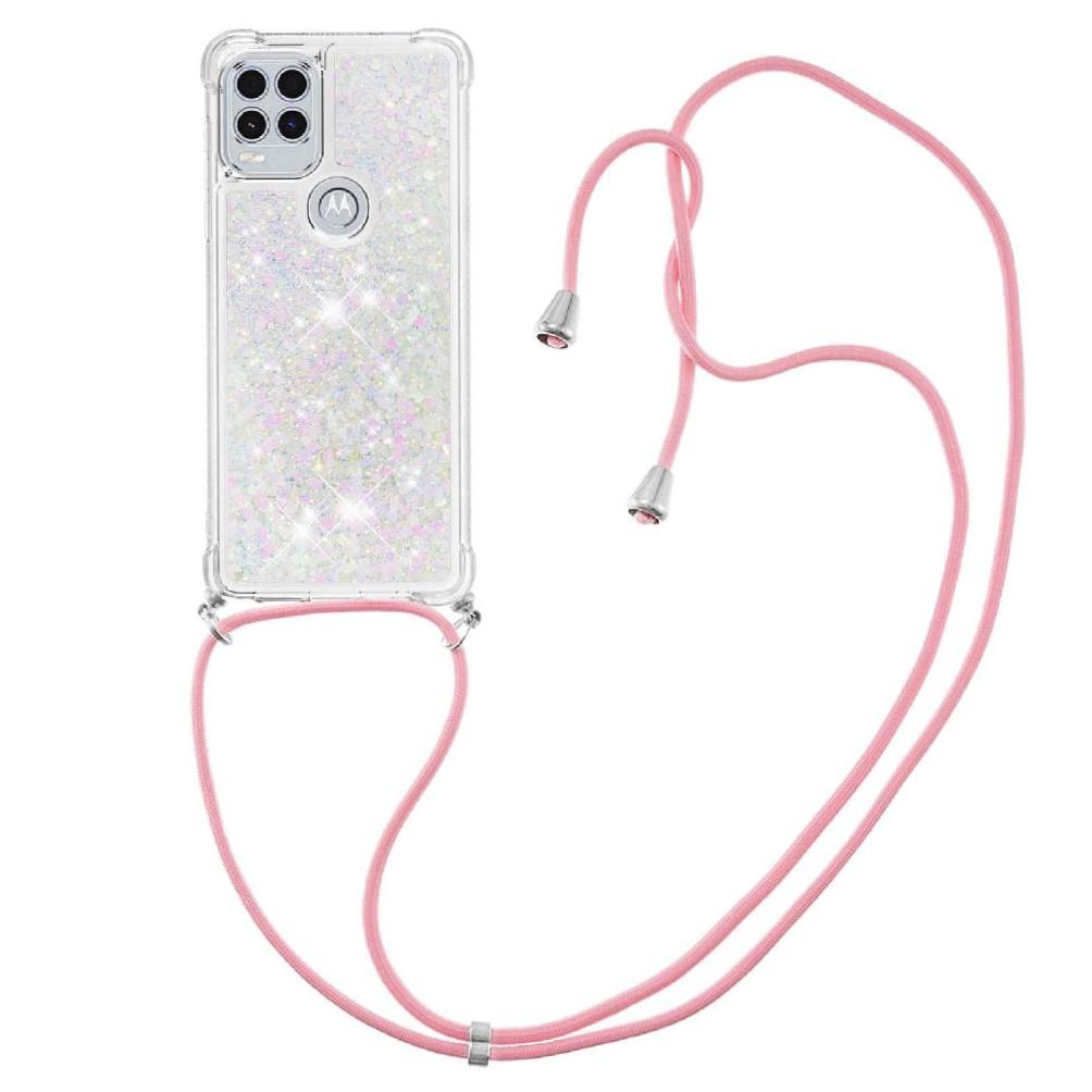 Funda Foxdock Para Motorola Moto G Stylus 2021 5G Con Cuerda Ajustable, Brillo Líquido, Protección Antigolpes Y Lente – Ideal Para Regalo