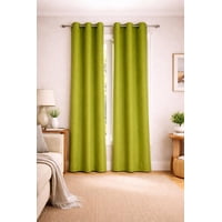 Clems - Cortina 100% Blackout De Tela Engomada 2 Paños Verde