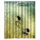 thumbnail image 1 of Cortina de ducha con diseño de sirena, con ganchos, 60 x 72 pulgadas, 1 of 3