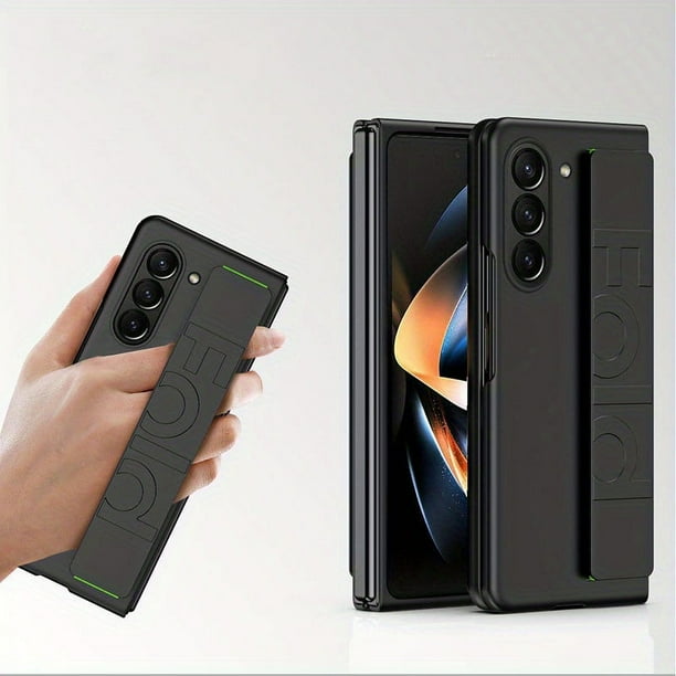 For Samsung Z Fold4 Mobile Phone Case Elastic Wrist Strap One Flap Folding Screen PC Case