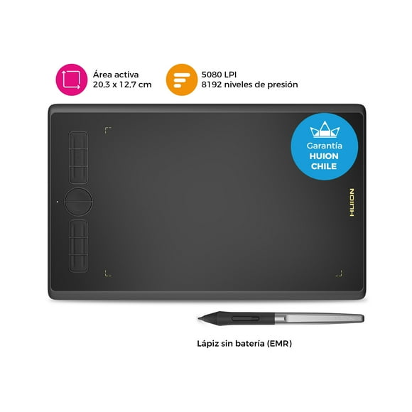 Tableta Gráfica Digitalizadora Inspiroy H580X Black