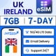 thumbnail image 1 of eSIM JETSIM Reino Unido e Irlanda 7 GB de datos prepago por 7 días, 1 of 6