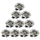 thumbnail image 1 of 10 piezas de cabezas de flores de camelia para accesorios de cabello diy 4.5cm gris, 1 of 3