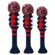 thumbnail image 3 of 3x Fundas Para La Cabeza Durable De Cuello Largo De Madera De Golf Rombos Para La Cabeza, 3 of 3
