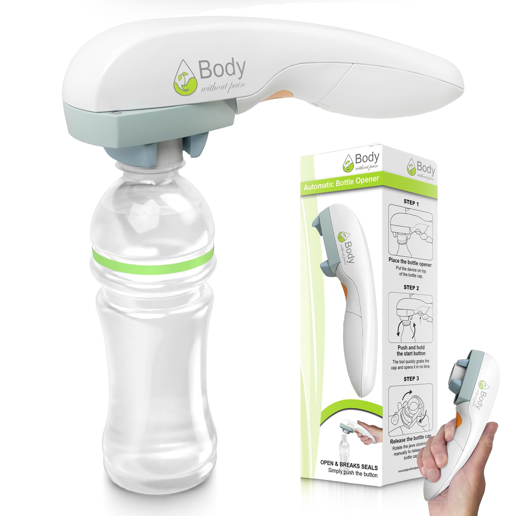 Body Without Pain - Abridor De Botellas Eléctrico Body Without Dolor Para Personas Mayores