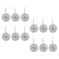 Bothyi - 12 Piezas De Ganchos Para Cortina De Ducha, Anillos Para Cortina De Ducha, Color Plateado