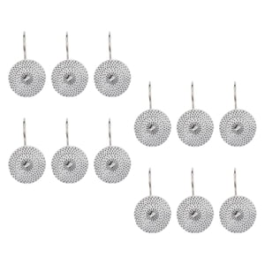 Bothyi - 12 Piezas De Ganchos Para Cortina De Ducha, Anillos Para Cortina De Ducha, Color Plateado