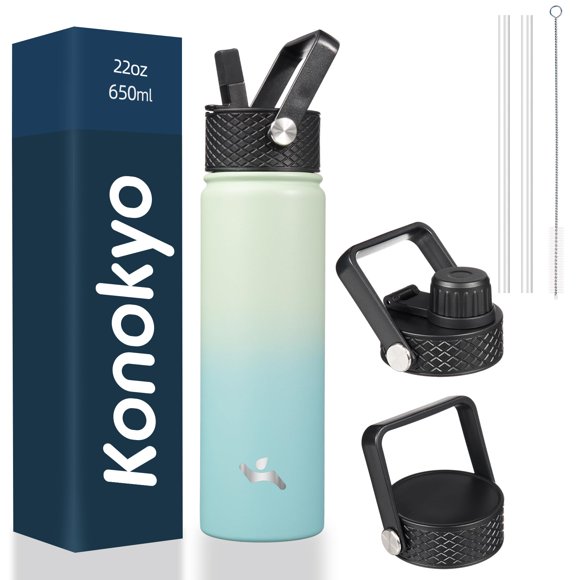 Botella de agua Konokyo de 650 ml de acero inoxidable con aislamiento