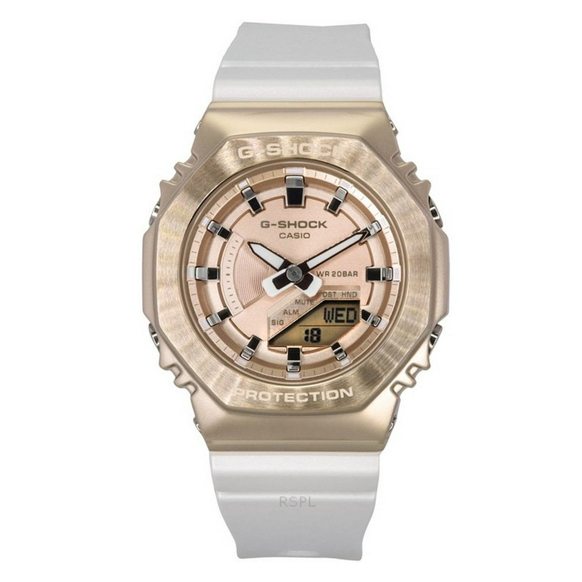 Reloj Casio G-shock Analog Digital Bio-based Resin Strap Rose Gold Dial Quartz Gm-s2100cw-7a 200m Women's Watch
