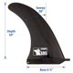 thumbnail image 2 of Aleta de surf Santa Barbara Surfing 25 cm de nylon reforzado con fibra de vidrio, 2 of 8