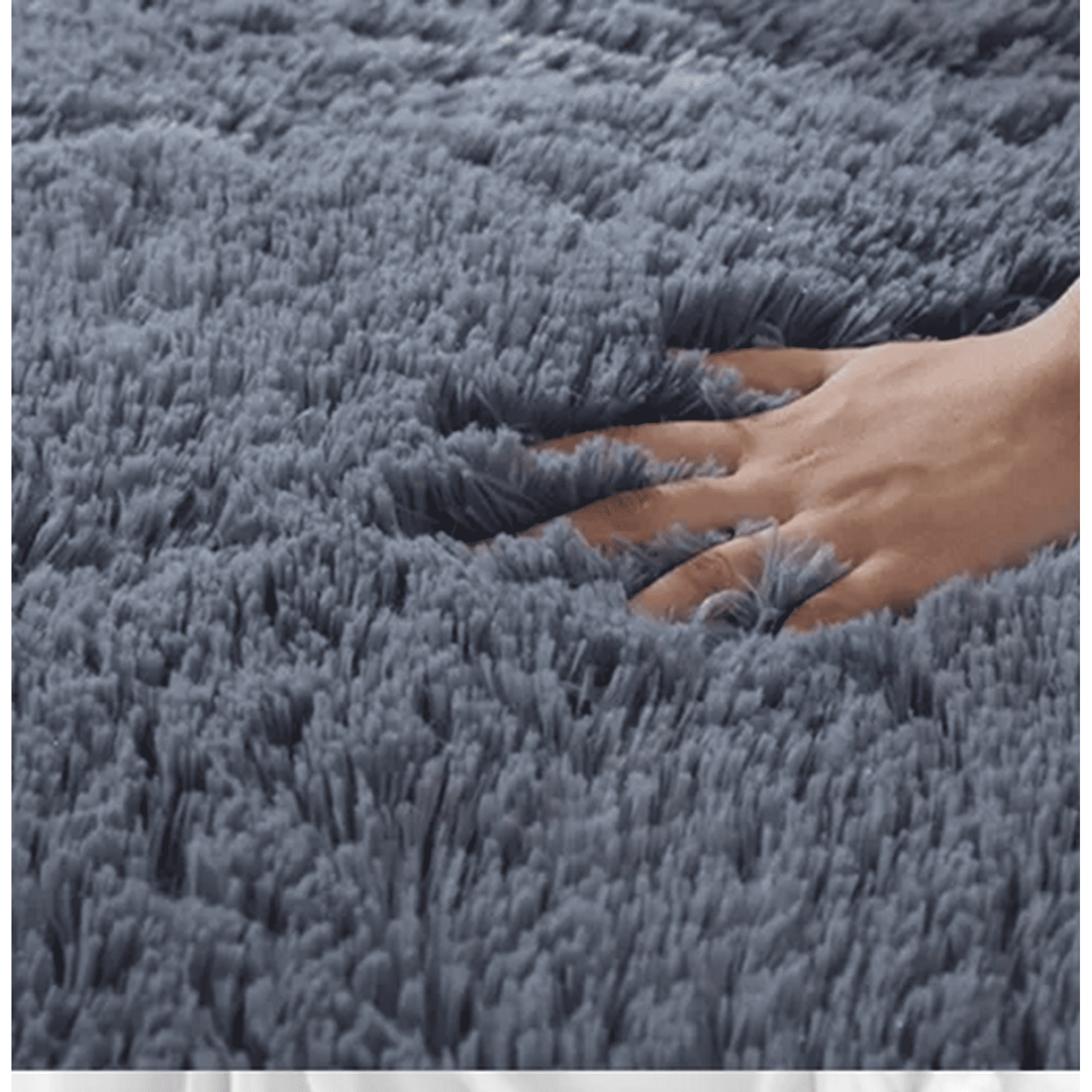 Genérico - Alfombra Peluda Living 150x200 Poliéster