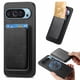 thumbnail image 2 of Funda de Cuero Magnética con Tarjetero para Google Pixel 9 Pro Cubierta Delgada Negro, 2 of 5
