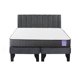 thumbnail image 1 of Cama Europea 2 Plazas + Respaldo Tubular Negro Gris, 1 of 3