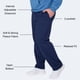 thumbnail image 3 of Pantalón Hanes EcoSmart de pierna abierta con bolsillos para hombre, color azul marino, talla L, 3 of 7