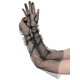 thumbnail image 5 of Guantes largos de ópera de tul para mujer, guantes transparentes de malla de dedo completo para boda de noche, 1 par, negro L, 5 of 6