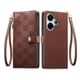thumbnail image 1 of Funda Billetera con Cierre para [Xiaomi Redmi 13] con Tarjetero, Soporte y Correa de ManoMarrón, 1 of 5
