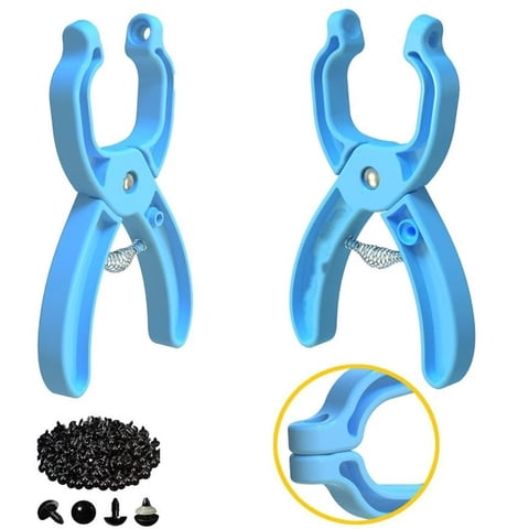 Xusx111 - Herramienta De Ojos De Seguridad De 2 Pcs, Ojos De Seguridad Para El Ganchillo Auxiliar, Herramienta De Ojos De Seguridad Para El Ganchillo Y Los Ojos De Animales Rellenos Que Hacen Suminist