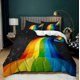 thumbnail image 1 of Rainbow 0 CEZ Quilt Duvet Cover Set Kids Doona Cover Bedding Comforter Cover3-Piece Bedding Set, 1 of 5