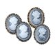 thumbnail image 2 of 4 piezas de botones de vástago de cristal rhinestone ovales vintage para coser decoración, 2 of 5