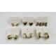 thumbnail image 1 of Pack 6 Pares De Aros Dorados Moda, 1 of 3