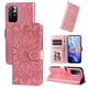 thumbnail image 2 of Funda tipo cartera FOXDOCK para Xiaomi Poco M4 Pro 5G , diseño girasol en relieve, cuero PU, cierre magnético, soporte y tarjetero, 2 of 5