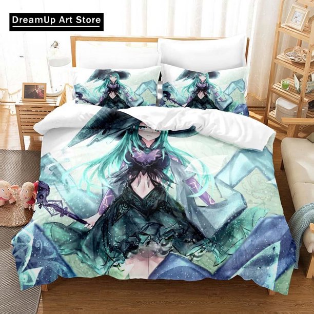 Kawaii Girls Date A Live IV Bedding Set Bed Set Adult Kid Bedroom Duvetcover Sets