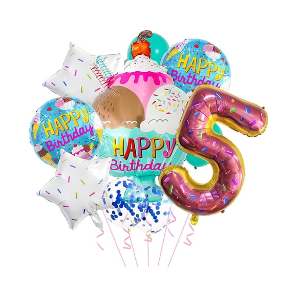 Globos De Helado Globos Numéricos Enormes Y Versátiles Para El Cumpleaños De Verano Número 5