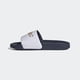 thumbnail image 2 of Zapatillas adidas Adilette para mujer, color blanco/dorado metalizado y azul oscuro, 2 of 6