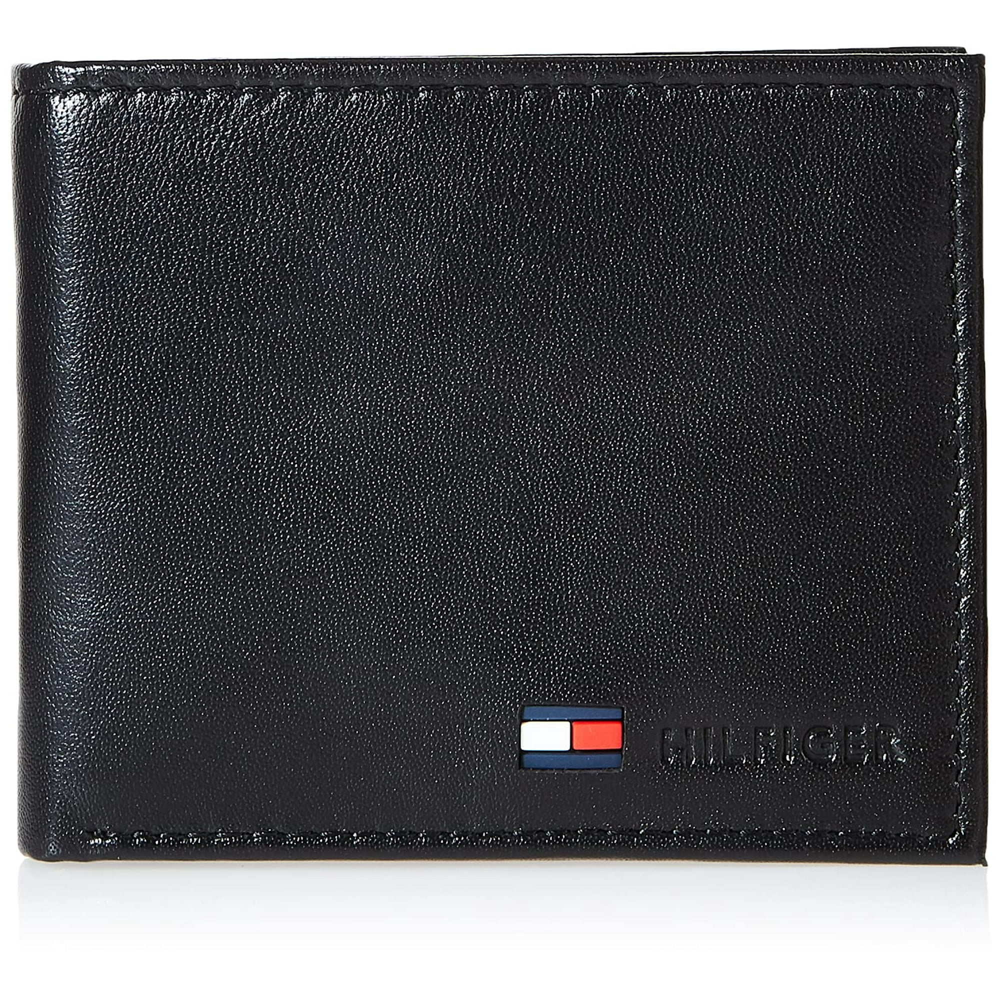 Cartera Tommy Hilfiger De Piel Auténtica Con Pliegue Delgado Y Monedero