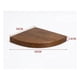 thumbnail image 2 of Repisa Esquinera Flotante Decorativa Madera Oscura 45cm, 2 of 5