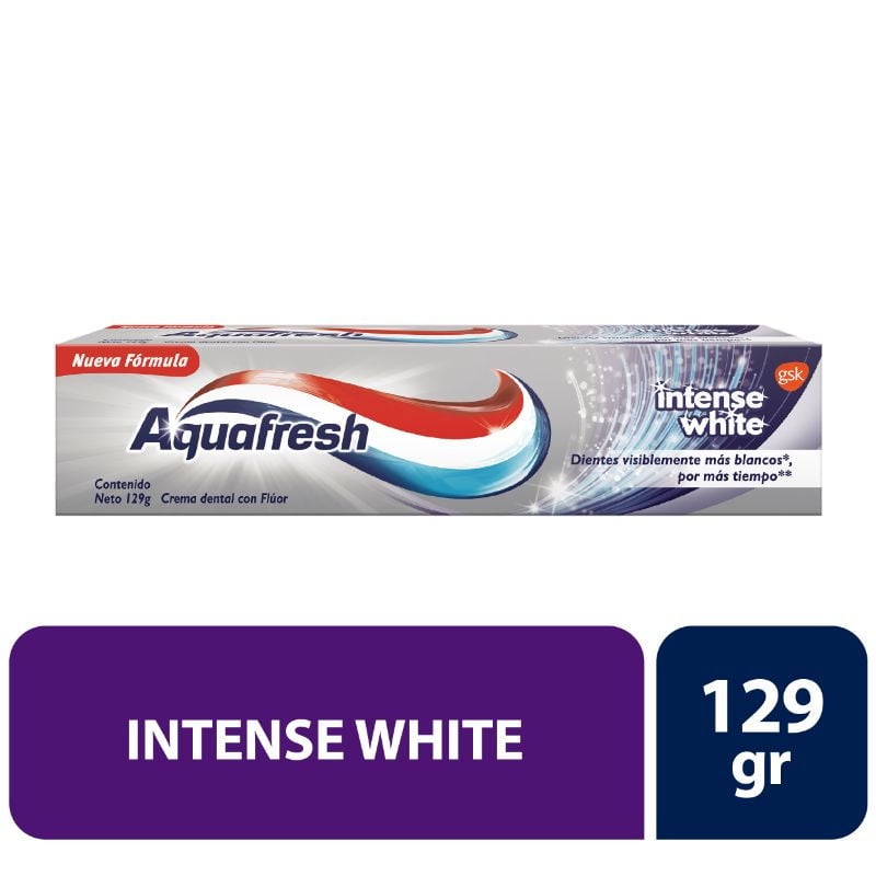 Crema Dental Intense White Cr 129 g Aquafresh