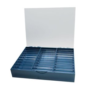 Ioensy - Caja De Almacenamiento Para Decoración De Uñas, Caja De Decoración De Uñas De 30 Celdas Para Salón De Uñas, Uñas Postizas, Color Azul