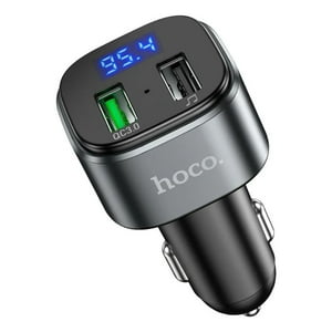 Hoco - Transmisor Bluetooth 5.0 + Cargador Auto Qc 3.0 2 Usb