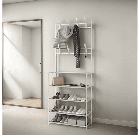 Genérico - Estante Organizador 4 Niveles Perchero/Zapatero