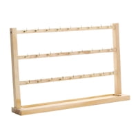 Magideal - Organizador De Soporte De Exhibición De Pendientes, Base De Madera, Estante De Exhibición Decorativo Para Llavero, Estante De Exposición Para Encimera 3 Niveles
