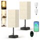 thumbnail image 2 of Lámpara de mesa YIDPU para recámara con puertos de carga USB C+A, 2 piezas, 2 of 9