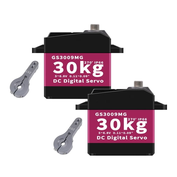 Servo RHINOESC GS3009MG 30KG Torque IP66 Resistente al Agua 2 Piezas