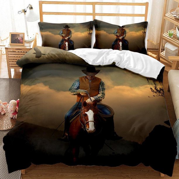 Cowboy Rodeo0 Quilt Duvet Cover Set Double Bedding Home Textiles Pillowcase3-Piece Bedding Set