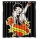thumbnail image 1 of Cortina de ducha rosa Betty Boop, juego de cortinas de baño con ganchos, tamaño 66 x 72 pulgadas, 1 of 3