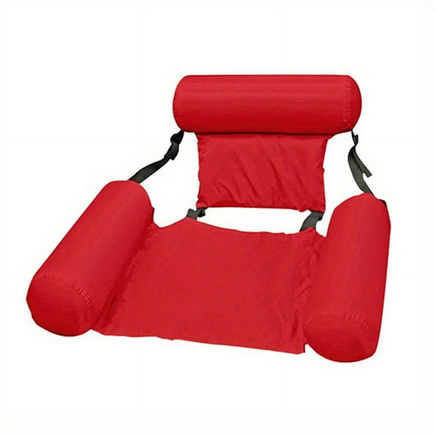 PVC Summer Inflatable Foldable Floating Row, Swimming Pool Water Hammock Air Mattresses Bed, Beach Water Sports Lounger Chair, Floating Pool Toy For Beach, Party, Vacation, Pool Party