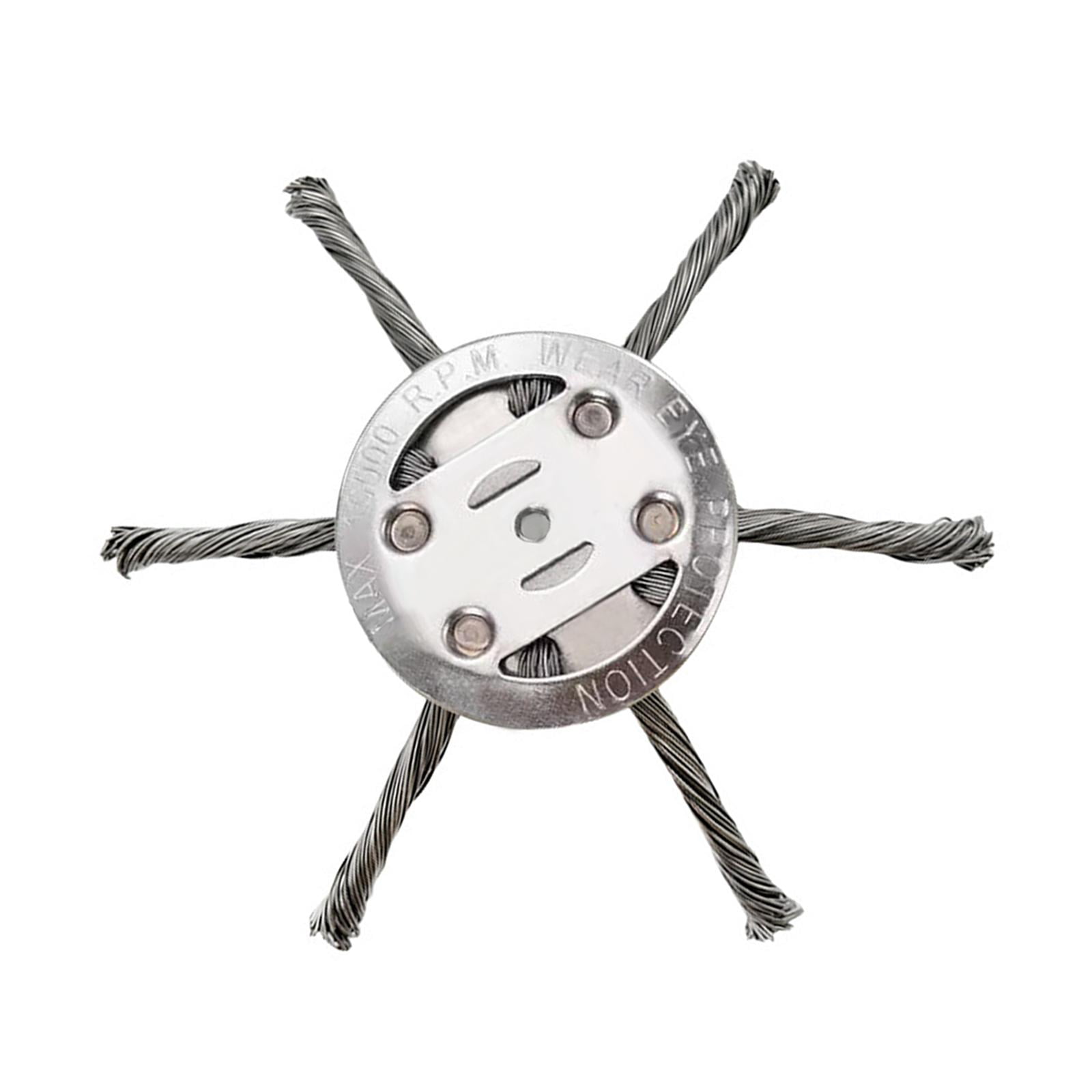 Magideal - Discos De Alambre De Acero De 5,91 Pulgadas Para Recortadora, Cabezal De Repuesto Sólido Para Cepillo Rotatorio De Malezas, Cabezal Para Desmalezadora 6 Cuchillas