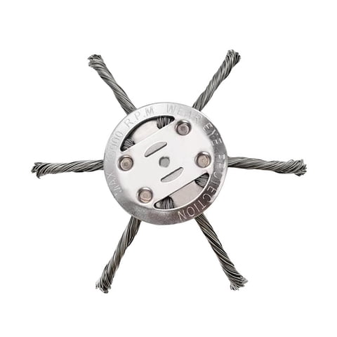 Magideal - Discos De Alambre De Acero De 5,91 Pulgadas Para Recortadora, Cabezal De Repuesto Sólido Para Cepillo Rotatorio De Malezas, Cabezal Para Desmalezadora 6 Cuchillas