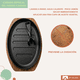 thumbnail image 4 of Plancha Plato De Fierro Fundido Con Base De Madera Grill, 4 of 7