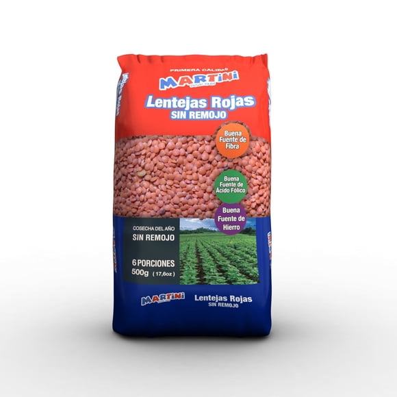Lentejas Rojas Bolsa, 500 g