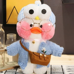 Veatool - Juguete De Peluche De Pato, 30Cm, Patito De Peluche Con Vestido De Lente Y Accesorios, Juguete De Peluche De Pato Para Niños Y Niñas, Juguetes De Peluche Diy Abrazables